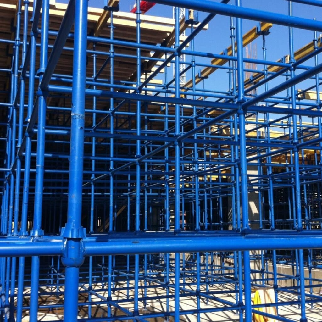 Steel scaffolding systems